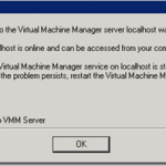 SCVMM 2008 R2 SP1 – Perte de connexion – erreur 1612